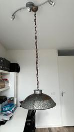 Stoere zinken lamp, Huis en Inrichting, Lampen | Hanglampen, Gebruikt, Ophalen of Verzenden, Stoer, landelijk, Metaal