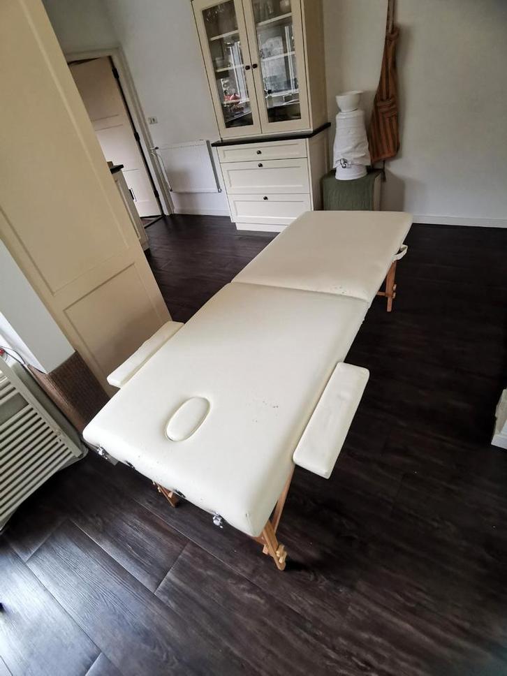 Massagetafel - Crème, draagbaar, Huis en Inrichting, Tafelonderdelen, Gebruikt, Tafelblad, 150 tot 200 cm, 50 tot 100 cm, Rechthoekig