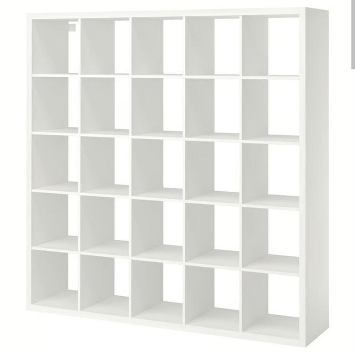 IKEA KALLAX 5x5 Kast - Wit, Huis en Inrichting, Kasten | Boekenkasten, Gebruikt, 150 tot 200 cm, 150 tot 200 cm, 25 tot 50 cm
