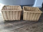Rieten mandjes 2x, Huis en Inrichting, Woonaccessoires | Schalen en Manden, Ophalen, Gebruikt, Rechthoekig, Riet