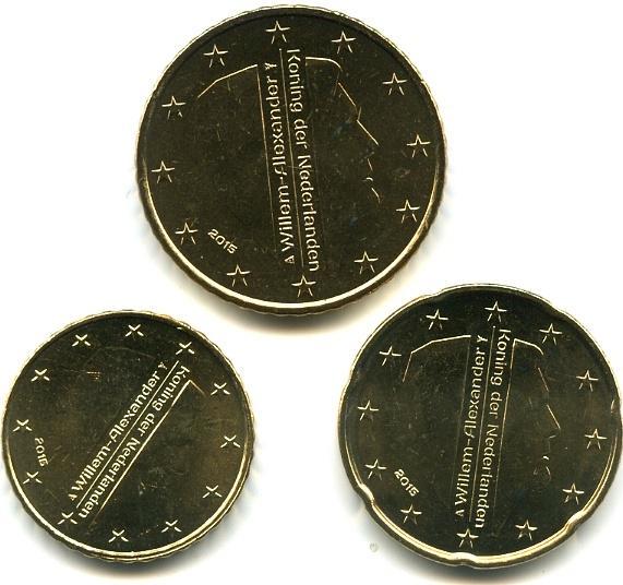 10, 20 en 50 Eurocent Nederland 2015 - UNC, Postzegels en Munten, Munten | Europa | Euromunten, Setje, Overige waardes, Overige landen