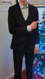 donkerblauw AVBA herenpak: colbert, gilet, pantalon (mt 47), Ophalen of Verzenden, Zo goed als nieuw, Maat 46 (S) of kleiner, Blauw