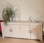 Modern dressoir massief hout white wash - Zeer goede staat, Ophalen, Met deur(en), 150 tot 200 cm, Eikenhout