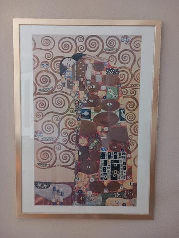 Gustav Klimt poster in gouden lijst beschikbaar voor biedingen