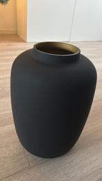 Vaas artic black/gold., Huis en Inrichting, Woonaccessoires | Vazen, Ophalen, Steen, Zwart, Zo goed als nieuw