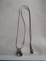 Silver kettinghanger met smaragd, Ophalen of Verzenden, Zilver, Zilver