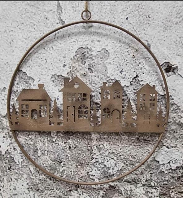 Metalen hanger huisjes SALE, Diversen, Kerst, Ophalen of Verzenden