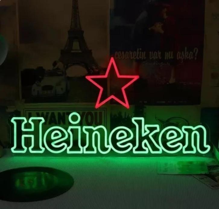 Heineken neon bord reclame lamp lichtbak verlichting led, Verzamelen, Merken en Reclamevoorwerpen, Nieuw, Lichtbak of (neon) lamp
