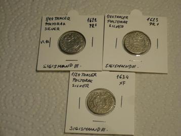 Prachtige zilveren 1/24 Thaler Poltorak 1622-24, bodemvondst beschikbaar voor biedingen