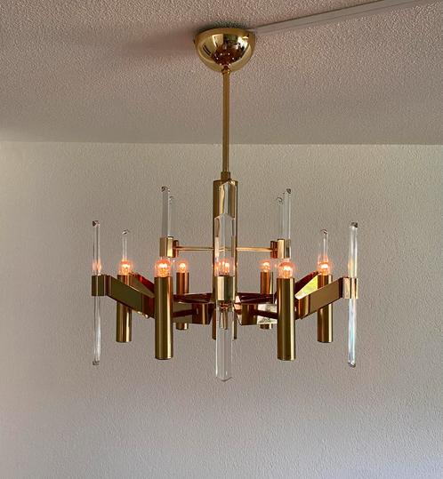 Vintage Sciolari plafondlamp 70’s, Huis en Inrichting, Lampen | Plafondlampen, Gebruikt, Ophalen of Verzenden