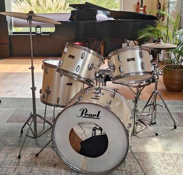 Pearl Drumkitje met Bekken - Zacht Prijsje! beschikbaar voor biedingen