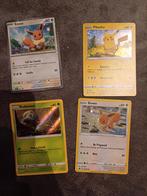 2 eevee, pikachu en bulbasaur holo, Ophalen of Verzenden, Zo goed als nieuw