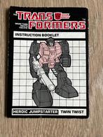 transformers G1: Twin Twist US instruction booklet rub 1985, G1, Ophalen of Verzenden, Gebruikt, Autobots