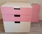 Stuva lade kast roze wit met 3 laden, Gebruikt, Minder dan 75 cm, 50 tot 70 cm, 105 cm of meer