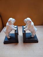 Vintage Boekensteunen met Bulldog gietijzer hond, Antiek en Kunst, Ophalen of Verzenden