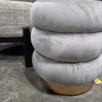 Poef Kimi Velvet Grey van Light & Living, Ophalen, Minder dan 50 cm, Light & Living, .