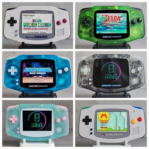 Custom Nintendo Gameboy Advance laminated IPS LCD scherm, Spelcomputers en Games, Spelcomputers | Nintendo Game Boy, Zo goed als nieuw