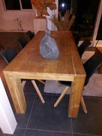 Eiken houten eettafel met 6 stoelen, Huis en Inrichting, Tafels | Eettafels, Ophalen, Gebruikt, Eikenhout, 50 tot 100 cm