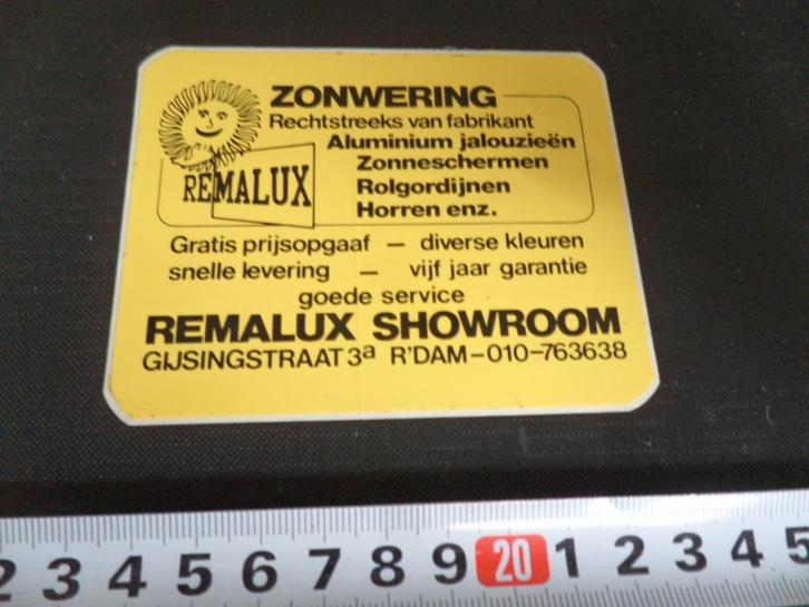 sticker rotterdam REMALUX zonwering gijsingstraat, Verzamelen, Stickers, Zo goed als nieuw, Ophalen