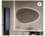 Badkamerspiegel Organisch120 cm incl verlichting/verwarming, Huis en Inrichting, Badkamer | Complete badkamers, Ophalen of Verzenden