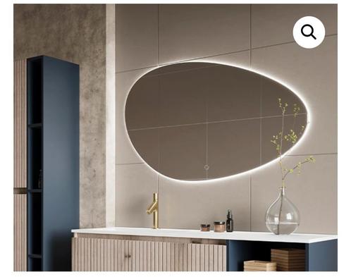 Badkamerspiegel Organisch120 cm incl verlichting/verwarming, Huis en Inrichting, Badkamer | Complete badkamers, Nieuw, Ophalen of Verzenden