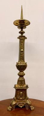 Messing kerk / altaar kandelaar, Antiek en Kunst, Ophalen, Koper of Brons