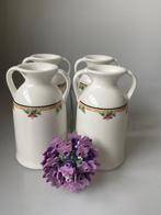 Villeroy & Boch Adriana vaasjes 4x porselein, Wit, Aardewerk of Porselein, Ophalen of Verzenden, Zo goed als nieuw