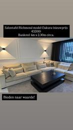 Bankstel beige, Huis en Inrichting, Banken | Bankstellen, Ophalen, Hoekbank, 300 cm of meer, 75 tot 100 cm