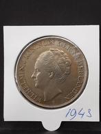 Rijksdaalder 1943 koningin Wilhelmina, Zilver, Ophalen of Verzenden, Koningin Wilhelmina, Losse munt