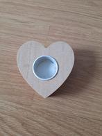 Houten waxinelichthouder hart (10 cm), Huis en Inrichting, Woonaccessoires | Kandelaars en Kaarsen, Gebruikt, Ophalen of Verzenden