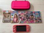Switch lite nieuwstaat incl 5 spellen, leuk kado voor haar, Ophalen of Verzenden, Geel, Zo goed als nieuw