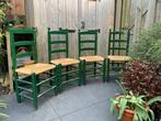 4 rieten stoelen zoeken een nieuw woonhuis!, Ophalen, Gebruikt, Bruin