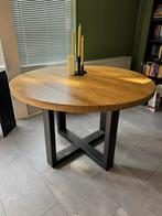 Eiken Eettafel - Rond, Ophalen, Gebruikt, 100 tot 150 cm, Vier personen