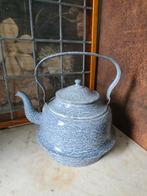 Grijs gewolkte emaille ketel waterketel, Ophalen of Verzenden