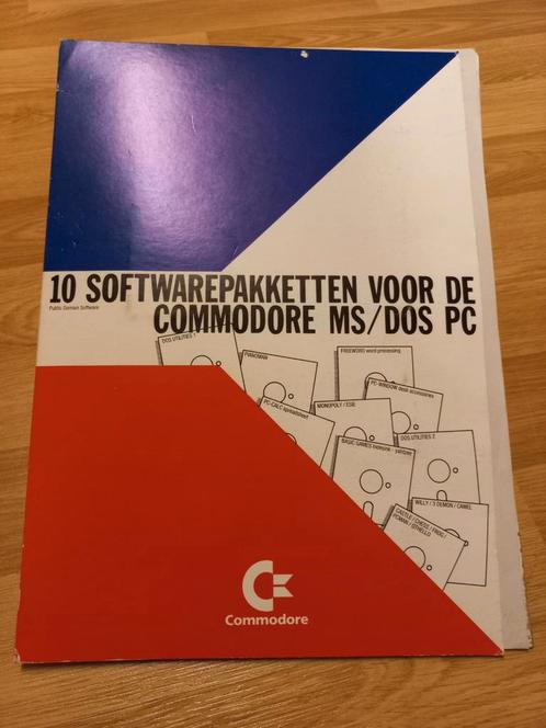 Commodore MS DOS PC 10 softwarepakketten retro 5,25 floppy, Computers en Software, Overige Computers en Software, Zo goed als nieuw