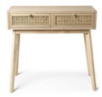 Sidetable Rotan / Webbing met 2 laden - Xenos, Huis en Inrichting, Tafels | Sidetables, Ophalen, Overige materialen, 50 tot 100 cm