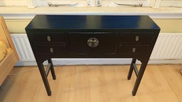 Chinese sidetable zwart - Tafel - Tafeltje -  97  27  84 cm beschikbaar voor biedingen