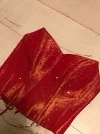 Oranje Bruidsjurk / Galajurk met Volants, Ophalen of Verzenden, Gedragen, Oranje, Trouwjurk