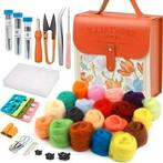 Complete beginnersset voor vilten cadeauset 20 bolletjes wol, Hobby en Vrije tijd, Vilt, Ophalen of Verzenden, Nieuw