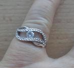 zilveren fantasie ring met heldere steen [895], Sieraden, Tassen en Uiterlijk, Ringen, Verzenden, Dame, Zilver, Zilver