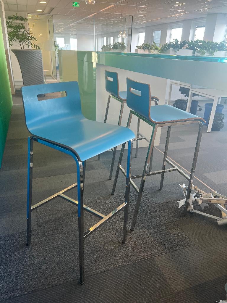 Bar stoel / stoel / kruk/ barkruk , 3 stuks, Gebruikt, Met voetsteun, 60 tot 90 cm, Ophalen of Verzenden