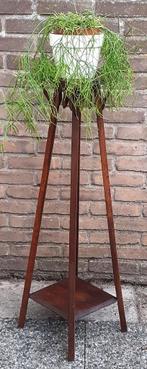 Vintage Plantentafel - Piëdestal, Bijzettafel - Eikenhout, Ophalen