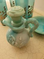 Vintage opaline glazen karafje met schaaltje van Avon, Antiek en Kunst, Ophalen of Verzenden