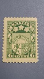 Postzegel Letland - 6 Santimi, Ophalen of Verzenden, T/m 1940, Gestempeld