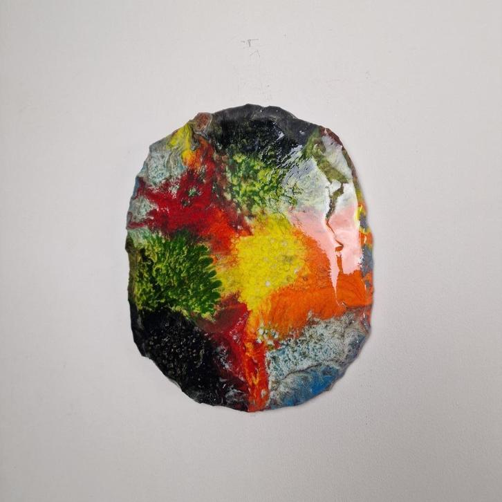 Vintage West-Duitse Fat Lava muurplaquette Vulkan Keramik, Antiek en Kunst, Antiek | Vazen, Ophalen of Verzenden