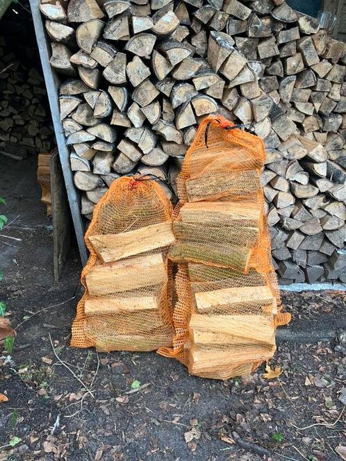Droog Haardhout/Brandhout in handige grote netzakken, Tuin en Terras, Haardhout, Blokken, Eikenhout, Minder dan 3 m³, Ophalen