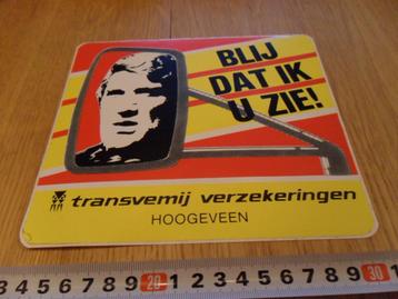sticker Hoogeveen Transvemij verzekeringen Blij dat ik je zi beschikbaar voor biedingen