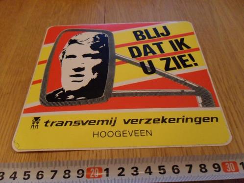 sticker Hoogeveen Transvemij verzekeringen Blij dat ik je zi, Verzamelen, Stickers, Zo goed als nieuw, Bedrijf of Vereniging, Ophalen
