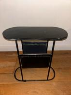 By-Boo Bijzettafel Marmer met Tijdschriftenrek - Zwart, Overige materialen, Minder dan 55 cm, Nieuw, Ovaal