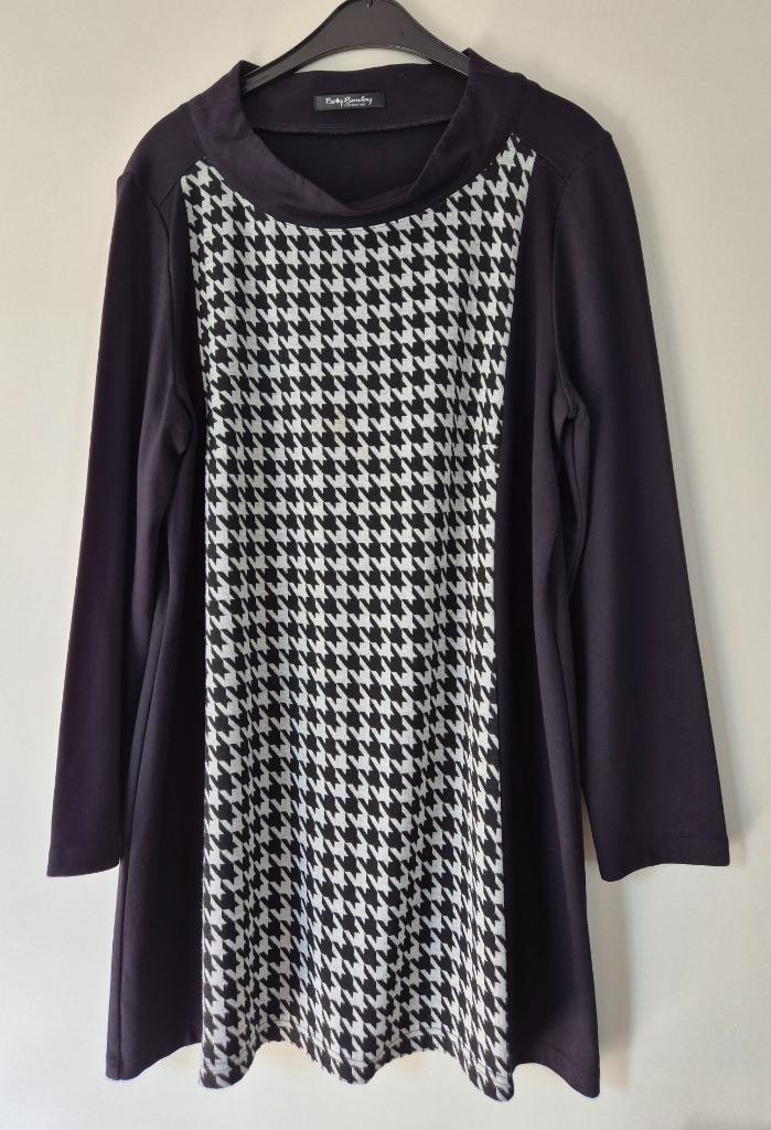 Betty Barclay lange Pied de Poule / zwarte trui Maat 46, Kleding | Dames, Truien en Vesten, Zo goed als nieuw, Maat 46/48 (XL) of groter